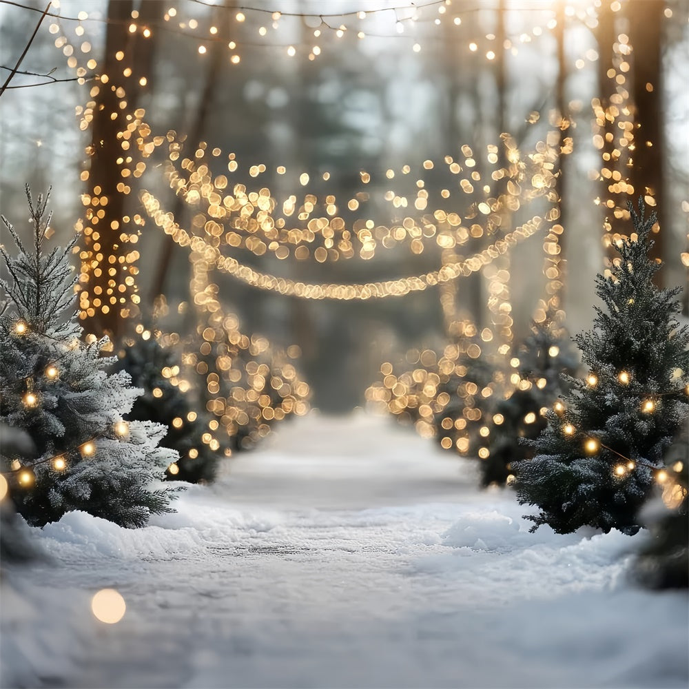 Schnee Wald Backdrop Sparkle Winter Walk Fotohintergrund CSH57-169