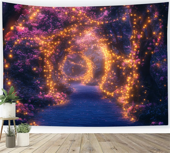Backdrop Enchanted Forest Funkelndes Glühen Blüte Fotohintergrund CSH57-170