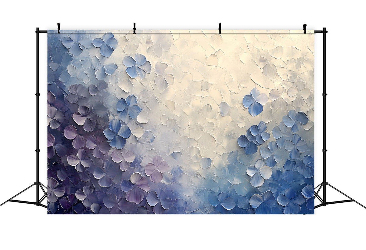 Kunstfotografie Backdrops Blaues Flüsterblütenblatt Fotohintergrund CSH57-252