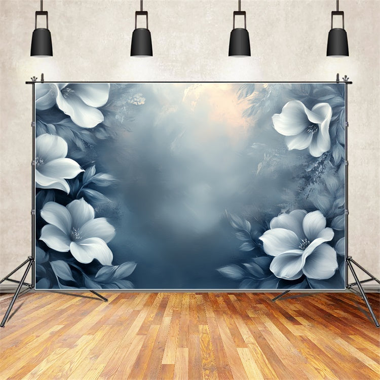 Fine Art Fotografie Backdrop Dreamy Blue Petal Fotohintergrund CSH57-257