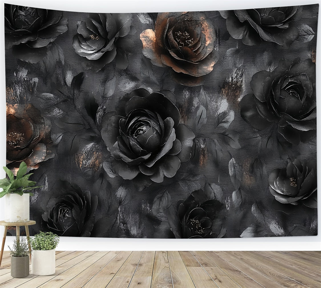 Fine Art Fotografie Backdrops Schwarz Floral Texture Fotohintergrund CSH57-260