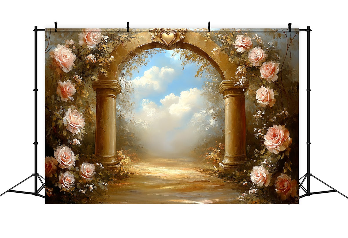 Fine Art Backdrops Rose Archway Dream Beautiful Fotohintergrund CSH57-269