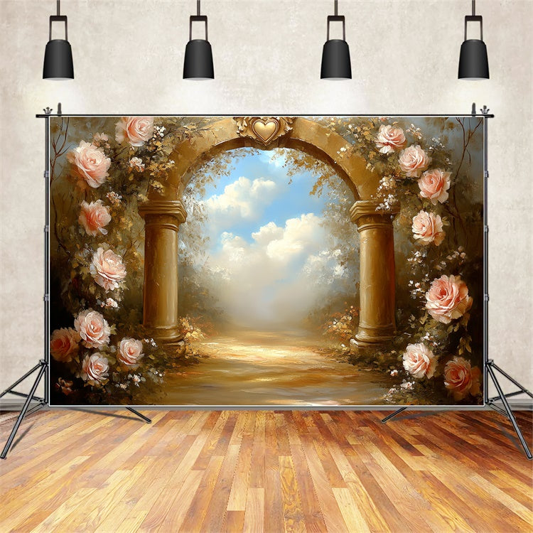 Fine Art Backdrops Rose Archway Dream Beautiful Fotohintergrund CSH57-269
