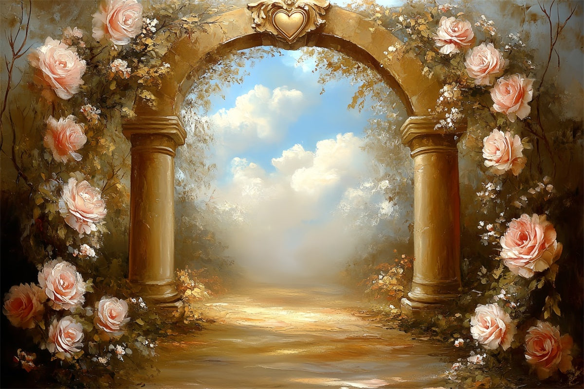 Fine Art Backdrops Rose Archway Dream Beautiful Fotohintergrund CSH57-269