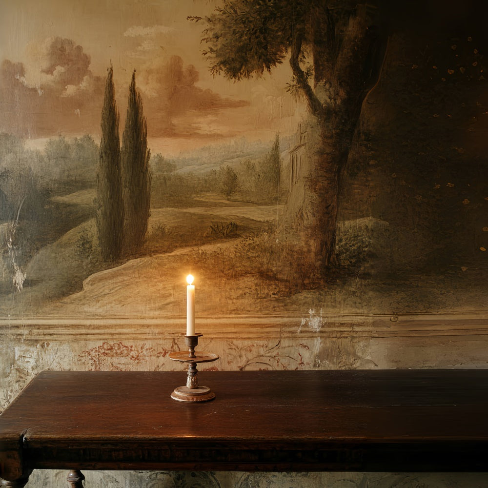 Backdrops Kunstfotografie Candlelight Memory Wand Fotohintergrund CSH57-273