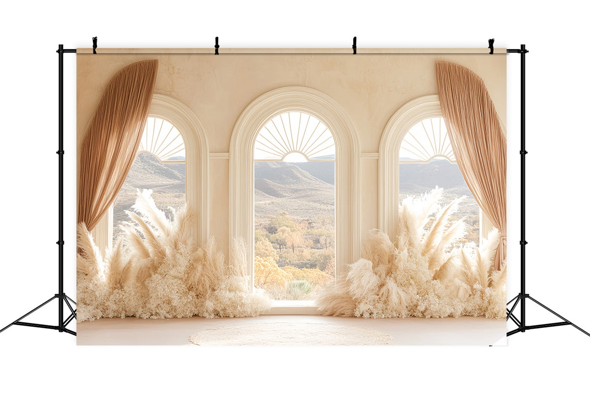Böhmische Fotokulisse Boho Fensterblick Traum Foto Hintergrund CSH57-296