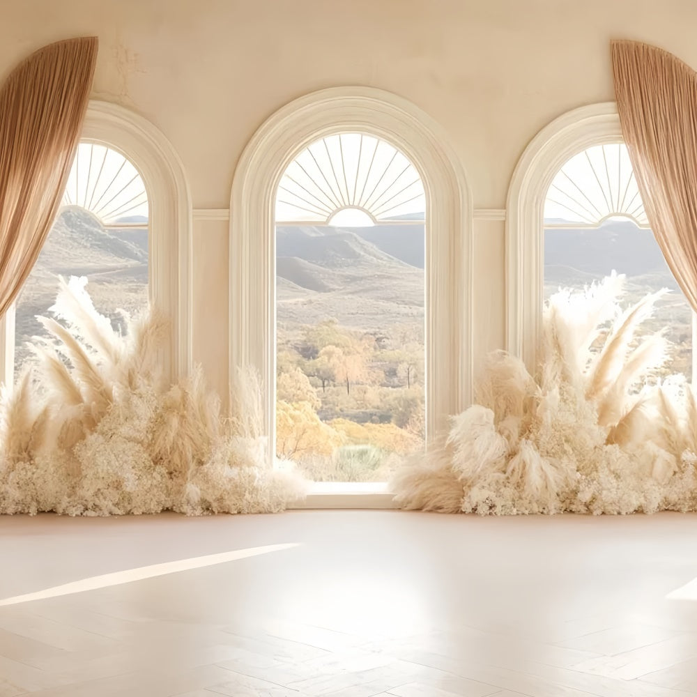 Böhmische Fotokulisse Boho Fensterblick Traum Foto Hintergrund CSH57-296