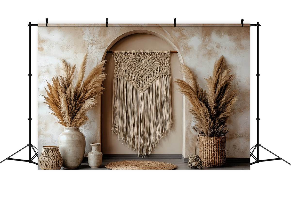 Boho Fotohintergrund Boho Makramee Bogen Nook Foto Hintergrund CSH57-308