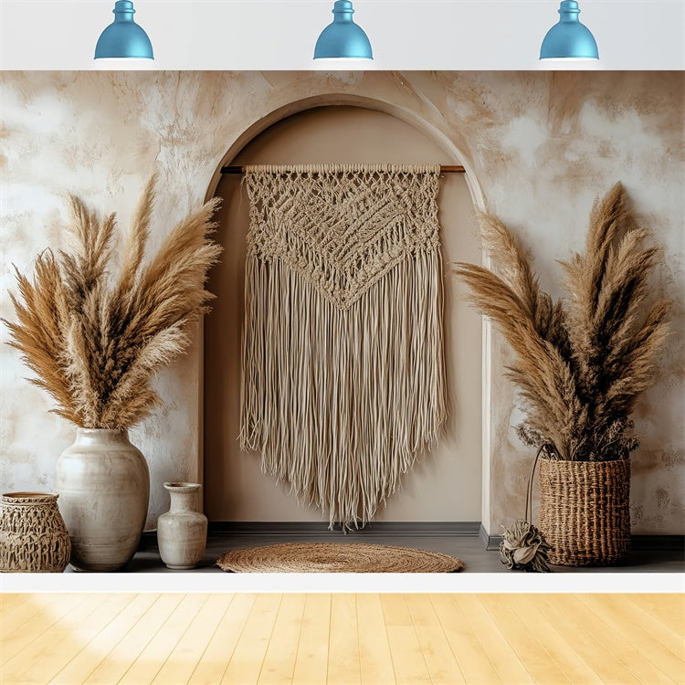 Boho Fotohintergrund Boho Makramee Bogen Nook Foto Hintergrund CSH57-308