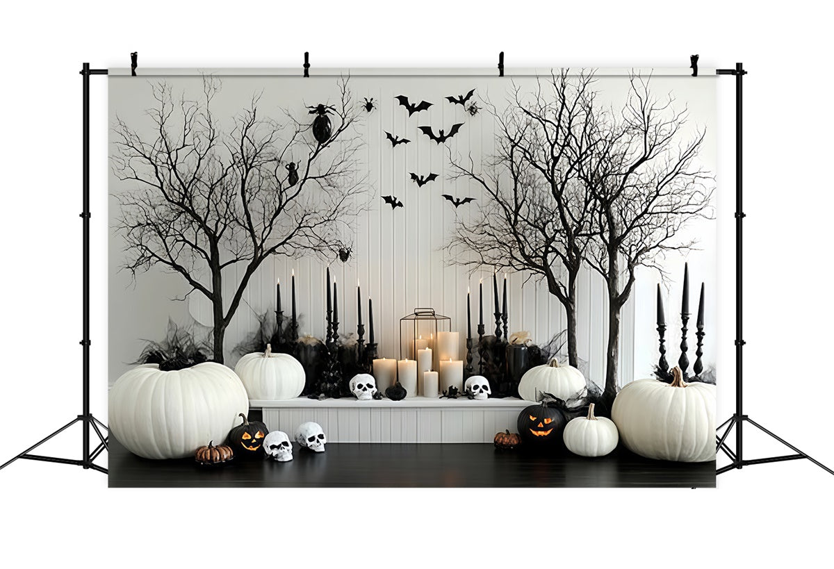 Halloween Wandhintergrund Fledermäuse Kerzen Flüche Hintergrund CSH57-69