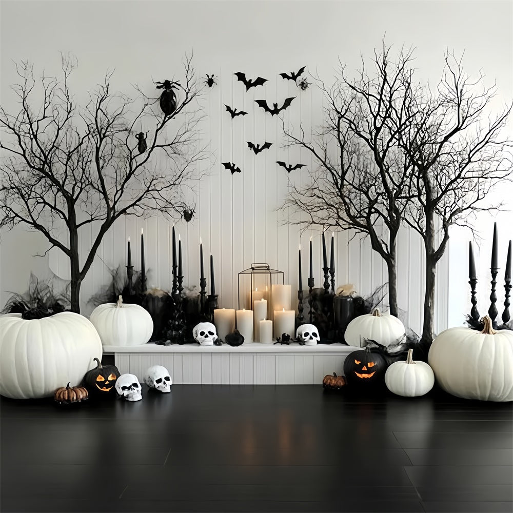 Halloween Wandhintergrund Fledermäuse Kerzen Flüche Hintergrund CSH57-69