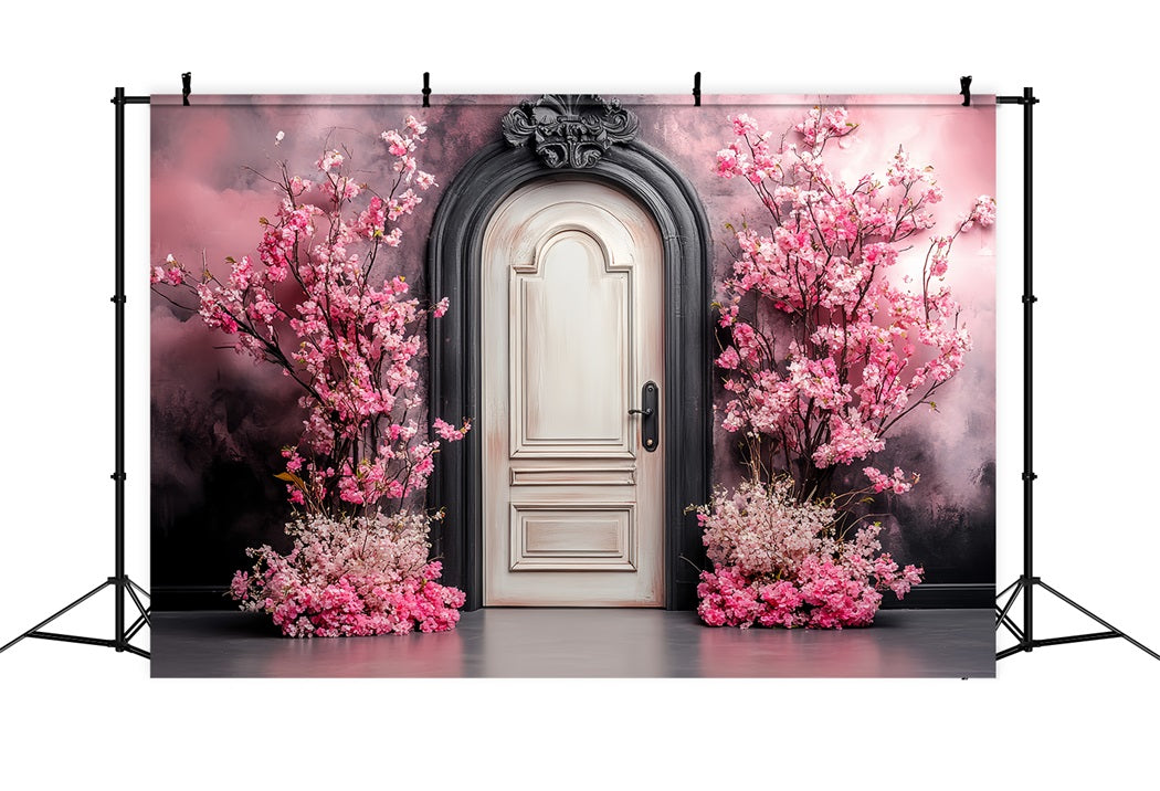 Kirschblüten-Foto Hintergrund Ornate Door Blossom Arrangement Flower Studio Hintergrund CSH58-105