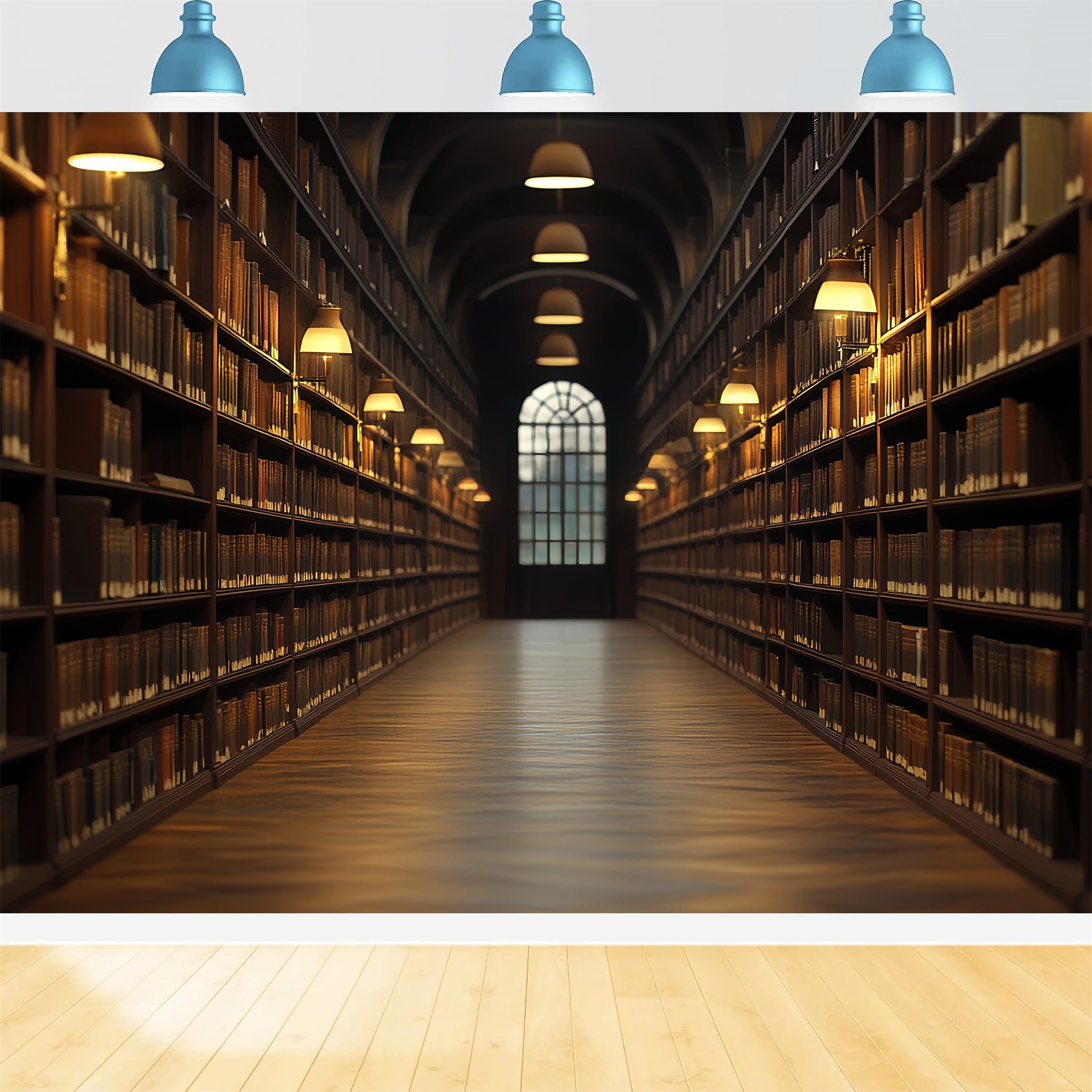 Bibliothek Foto Hintergrundbild Warme Laterne Bibliothek Korridor Schulbild Foto Hintergrundbild CSH58-110