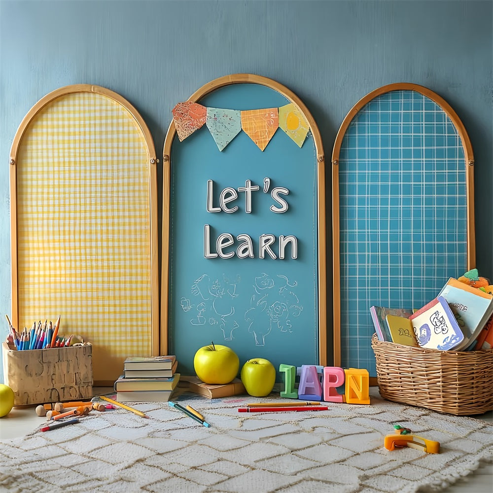 Buch Studio Hintergrund Bunte Klassenzimmer Supplies Setup zurück zu Schule Studio Hintergrund CSH58-115