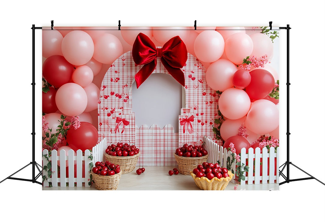 Kinder Hintergrund Kirschballon-Korb Freude Neugeborenen-Fotoshooting-Hintergrund CSH58-239