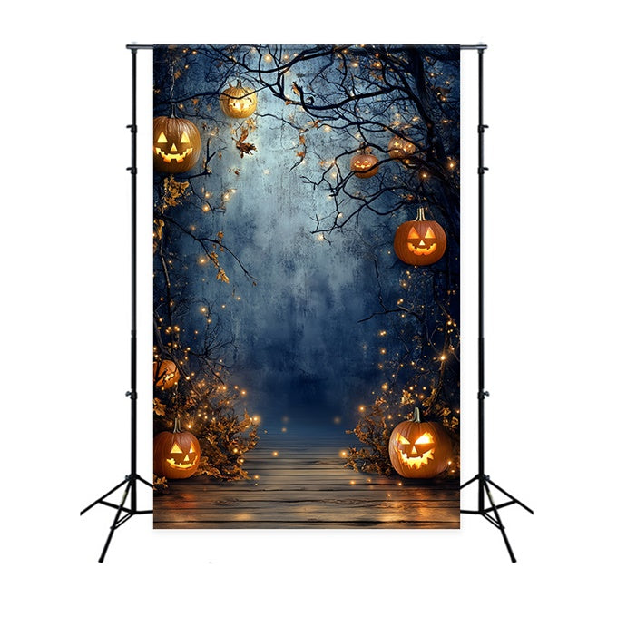 Halloween Fotohintergrund Verzauberter Kürbis Glühen Hintergrund CSH6-115