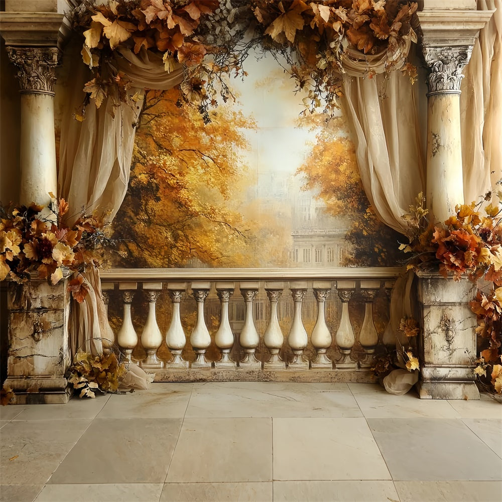 Herbst Fotokulisse Vintage Balkon Eleganz Kulisse CSH6-187