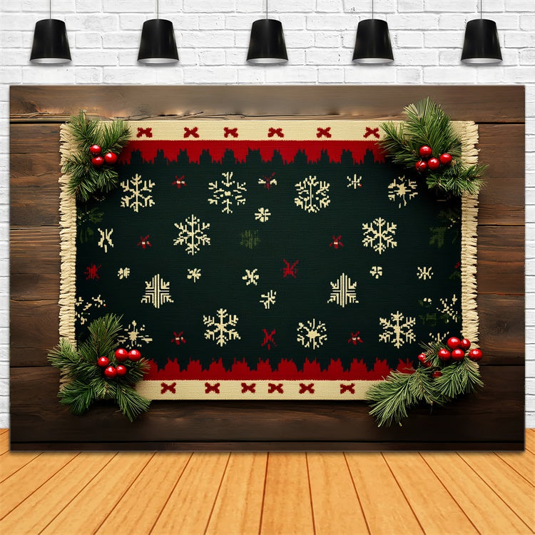 Professionelle Weihnachtshintergründe Warmes Strickmuster Hintergrund CSH6-241
