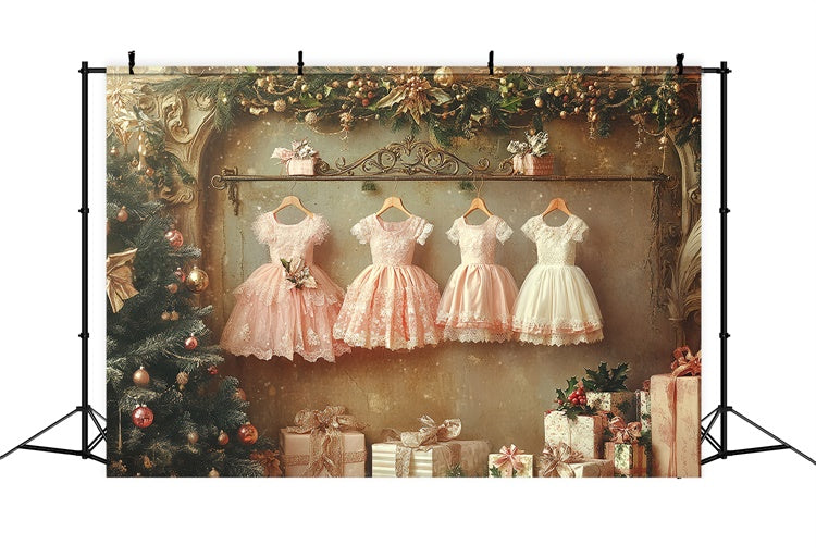 Weihnachten Fotografie Hintergründe Dreamy Kleid Girlande Hintergrund CSH6-254
