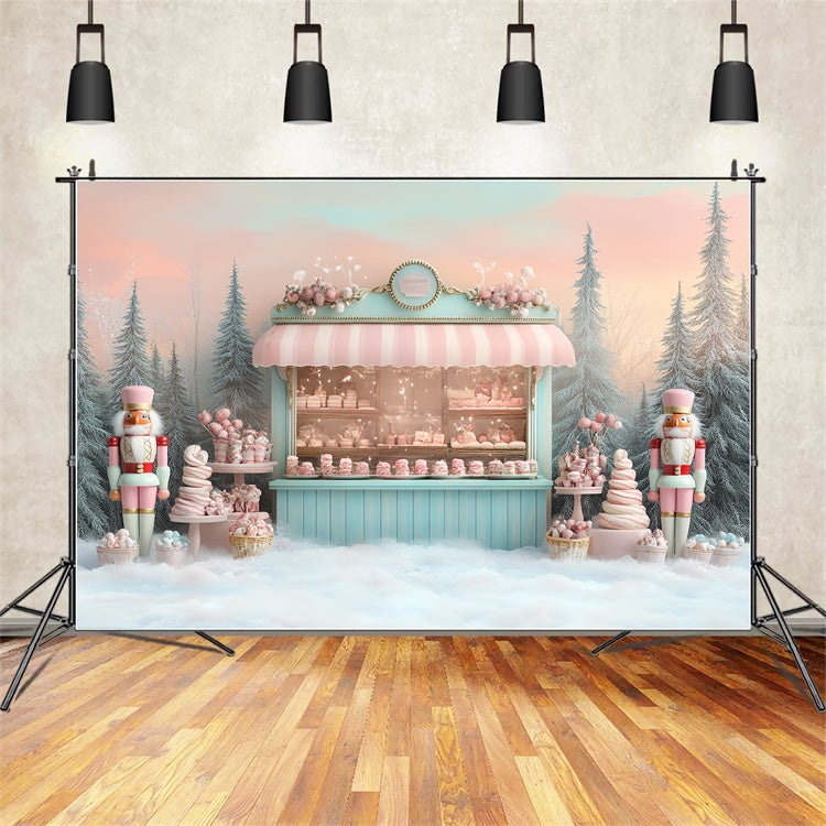 Weihnachten Backdrop Ideen Pastell Candy Wonderland Backdrop CSH6-255