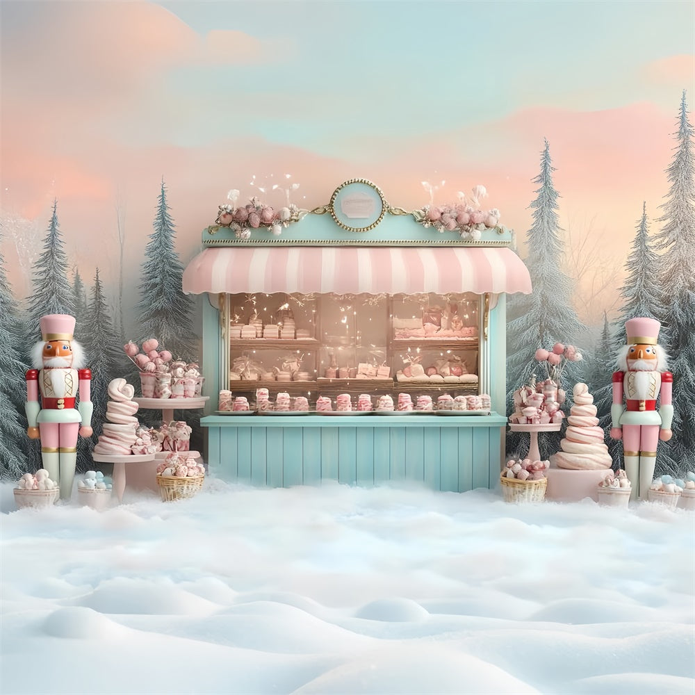 Weihnachten Backdrop Ideen Pastell Candy Wonderland Backdrop CSH6-255