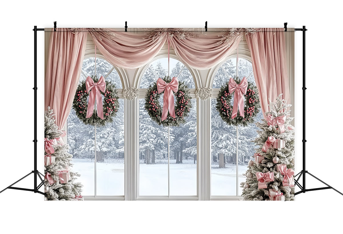Professionelle Weihnachten Backdrops Soft Pink Holiday Backdrop CSH6-279