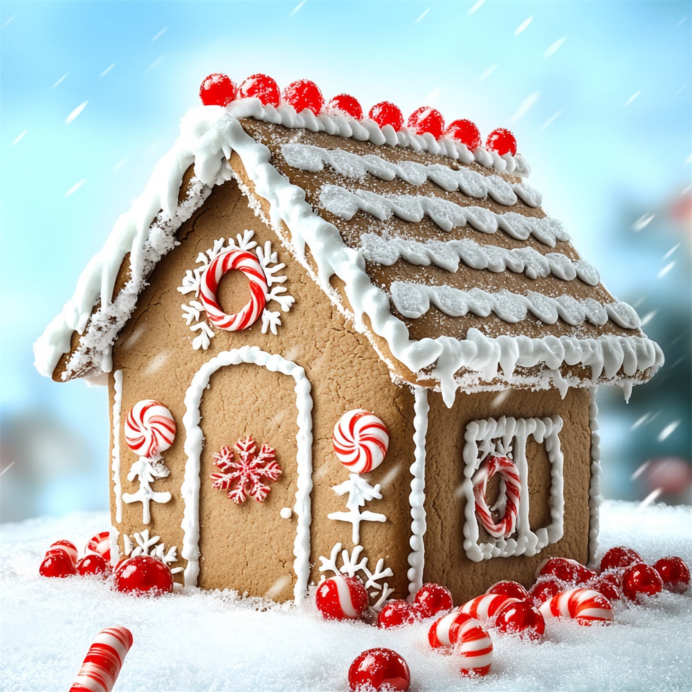 Weihnachten Fotografie Backdrops Holiday Sugar House Backdrop CSH6-284