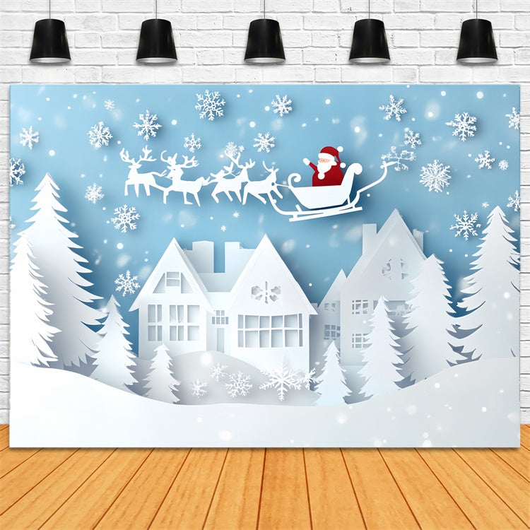 Weihnachten Backdrop Ideen Papier Schneeflocke Fantasy Backdrop CSH6-288