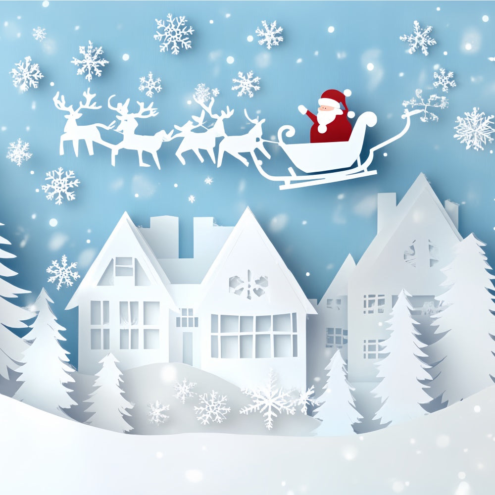 Weihnachten Backdrop Ideen Papier Schneeflocke Fantasy Backdrop CSH6-288