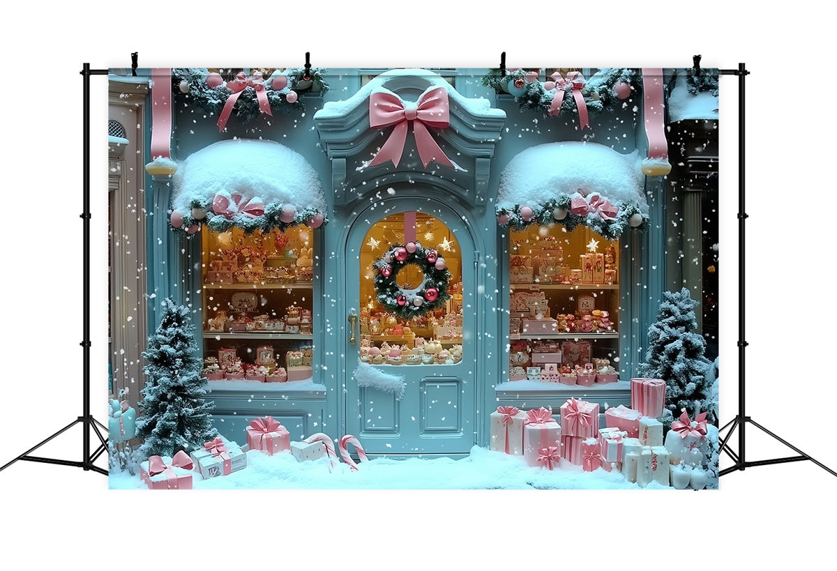 Weihnachten Backdrops für Fotografie Pastell Geschenk Haus Hintergrund CSH6-290