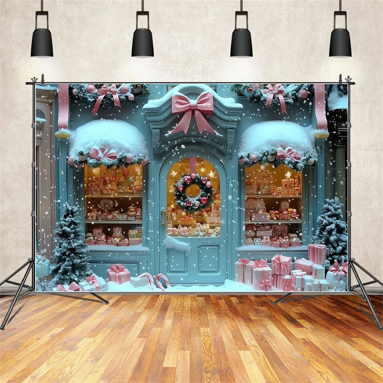 Weihnachten Backdrops für Fotografie Pastell Geschenk Haus Hintergrund CSH6-290