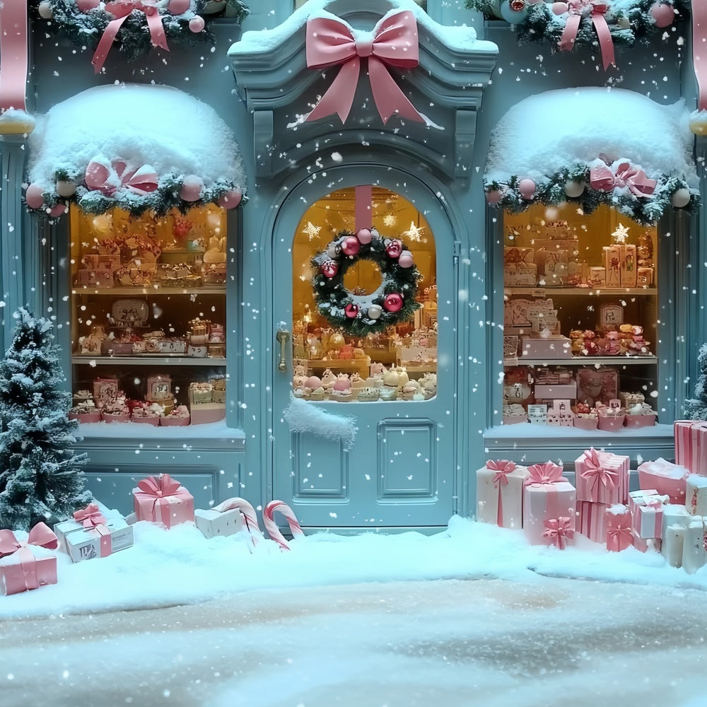 Weihnachten Backdrops für Fotografie Pastell Geschenk Haus Hintergrund CSH6-290