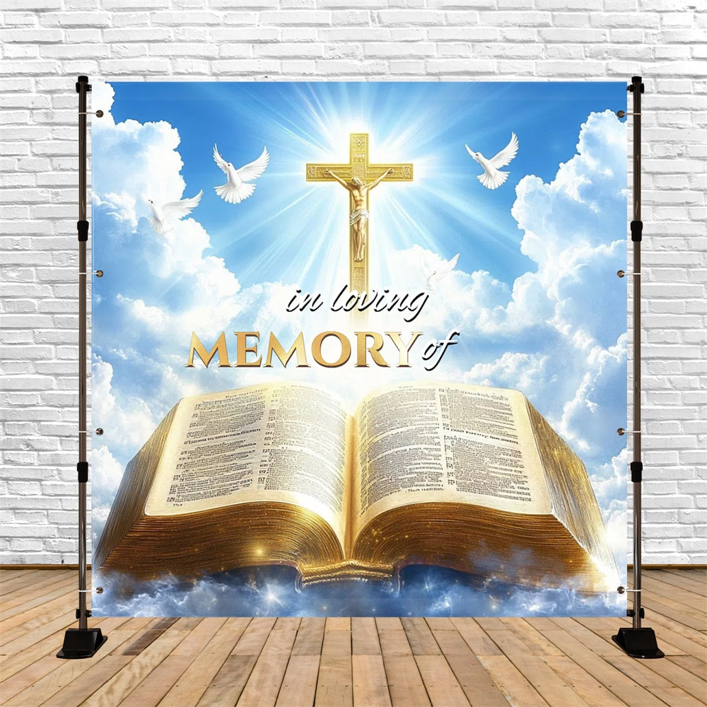 Gedenkkulisse Ideen Bibel Herrlichkeit Kreuz Personalisierte Kulisse CSH6-384