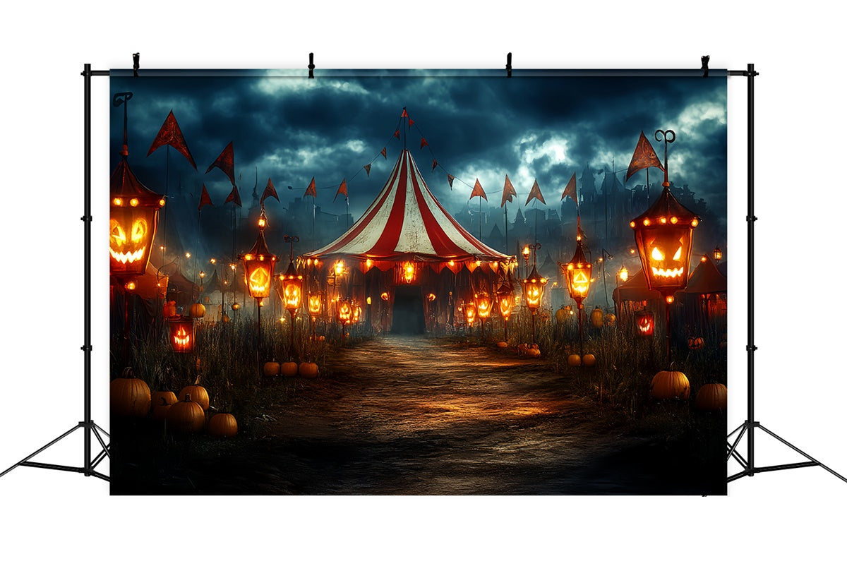 Halloween Fotohintergrund Gespenstische Zirkuslaterne Hintergrund CSH6-70