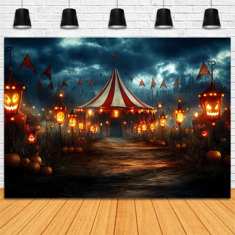 Halloween Fotohintergrund Gespenstische Zirkuslaterne Hintergrund CSH6-70