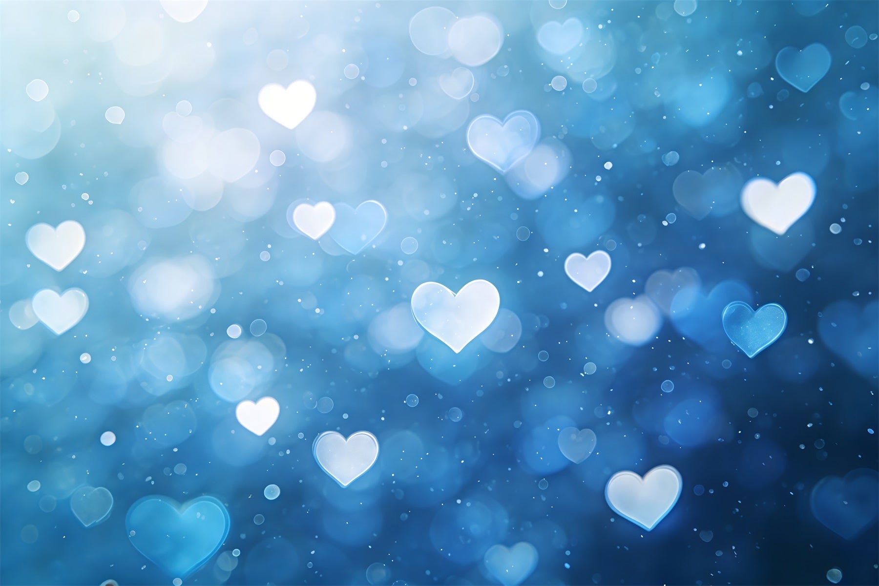 Bokeh-Valentinstag-Hintergrund Romantisches blaues Herz leuchtet Valentinstag-Hintergrund CSH61-104