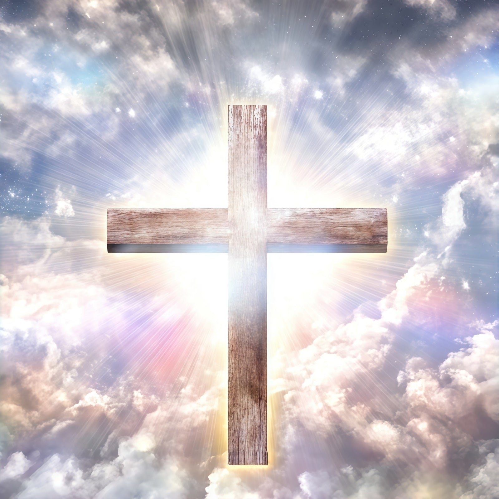Kreuz-Hintergründe Strahlender Himmel Kreuz Herrlichkeit Oster-Hintergrundideen CSH61-37