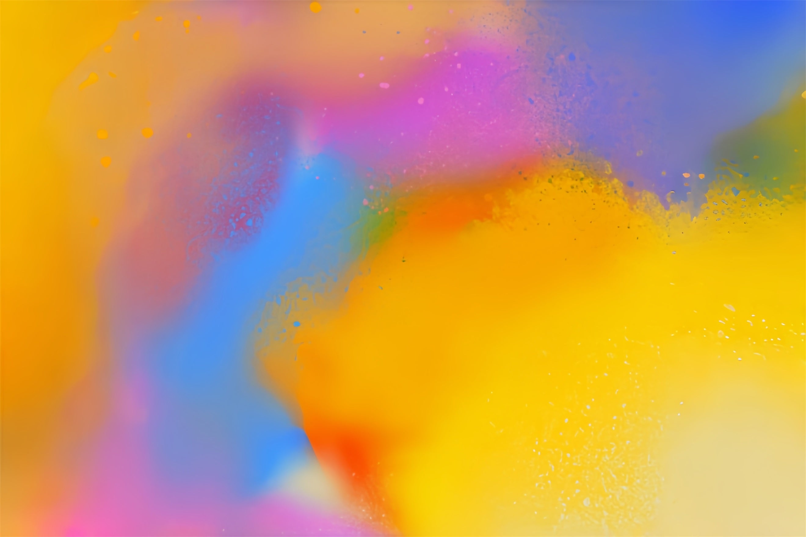 Hintergrund mit Farbverlauf Lebhaftes Blau Rosa Gelb Spritzer Hintergrund für Porträtfotos CSH62-42