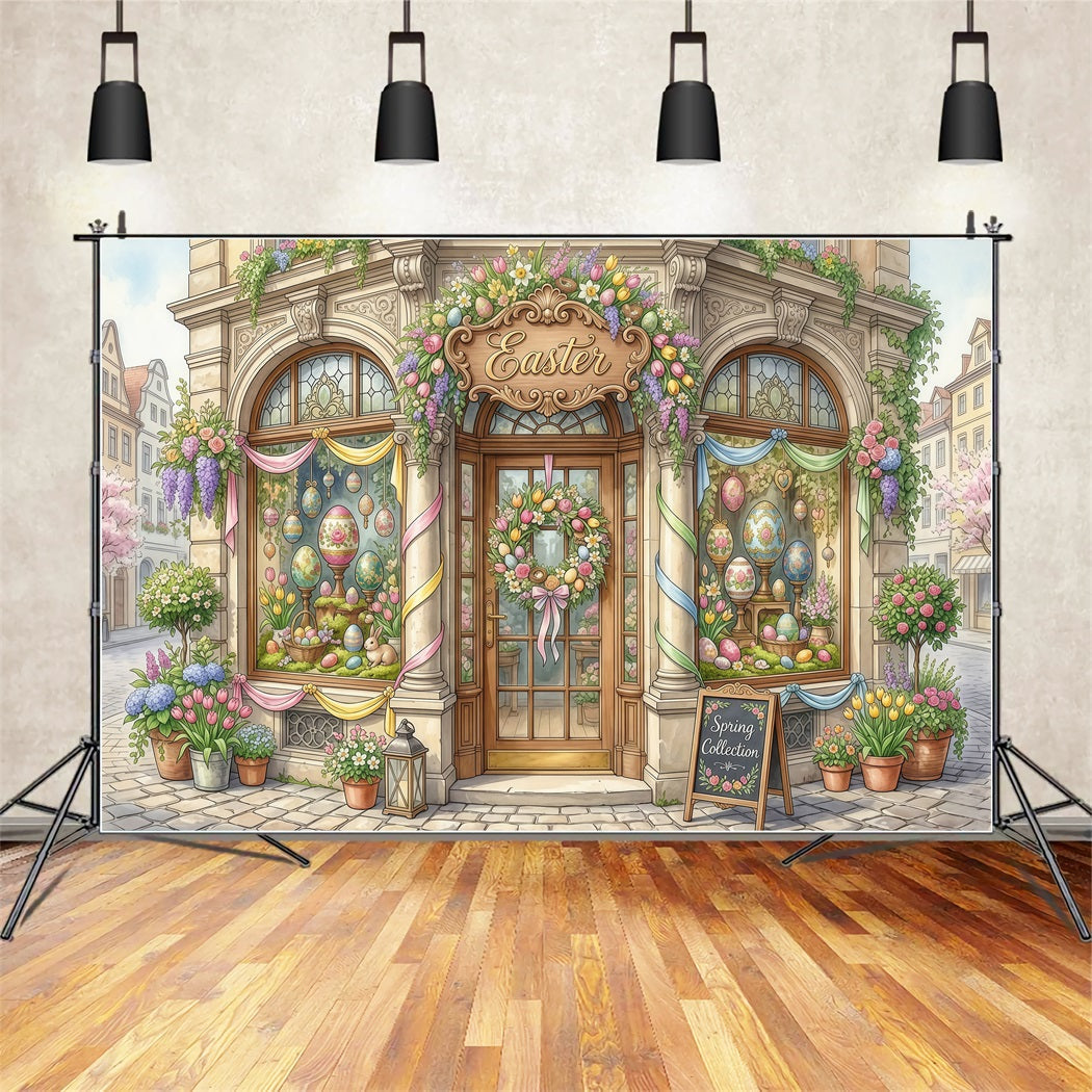 Oster-Märchen-Hintergrund Vintage-Oster-Blumenladen Fotografie-Hintergrund Ostern CSH63-34