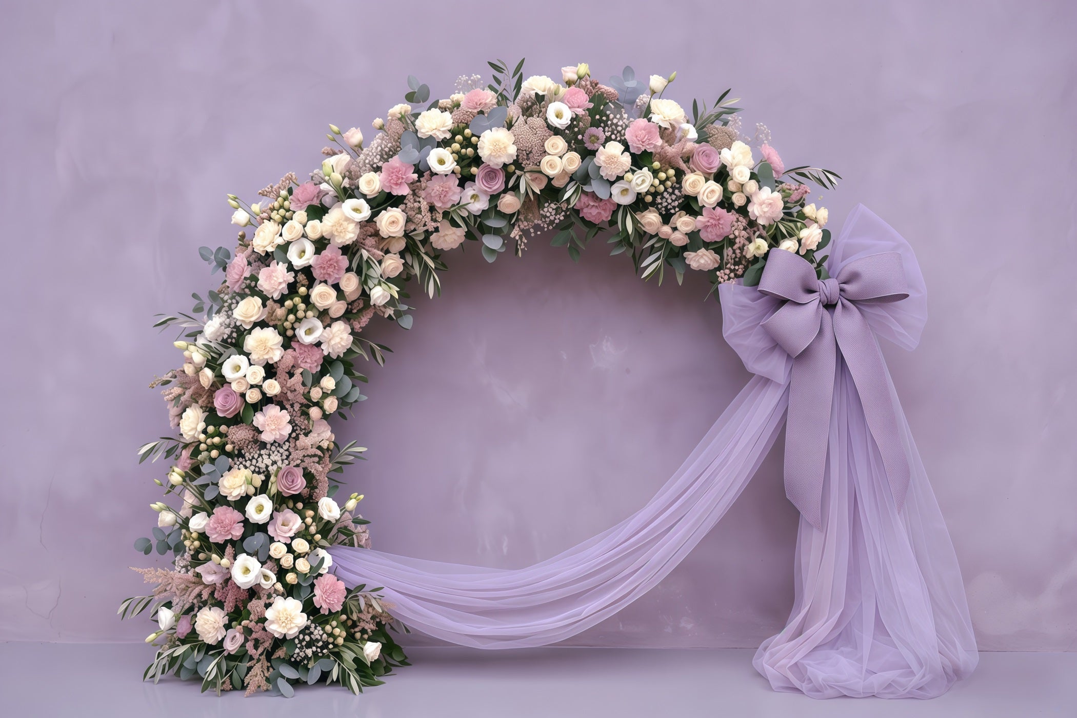 Nelken-Hintergrund zum Muttertag, Lavendel-Blumenschleife, Muttertags-Hintergrund CSH63-51
