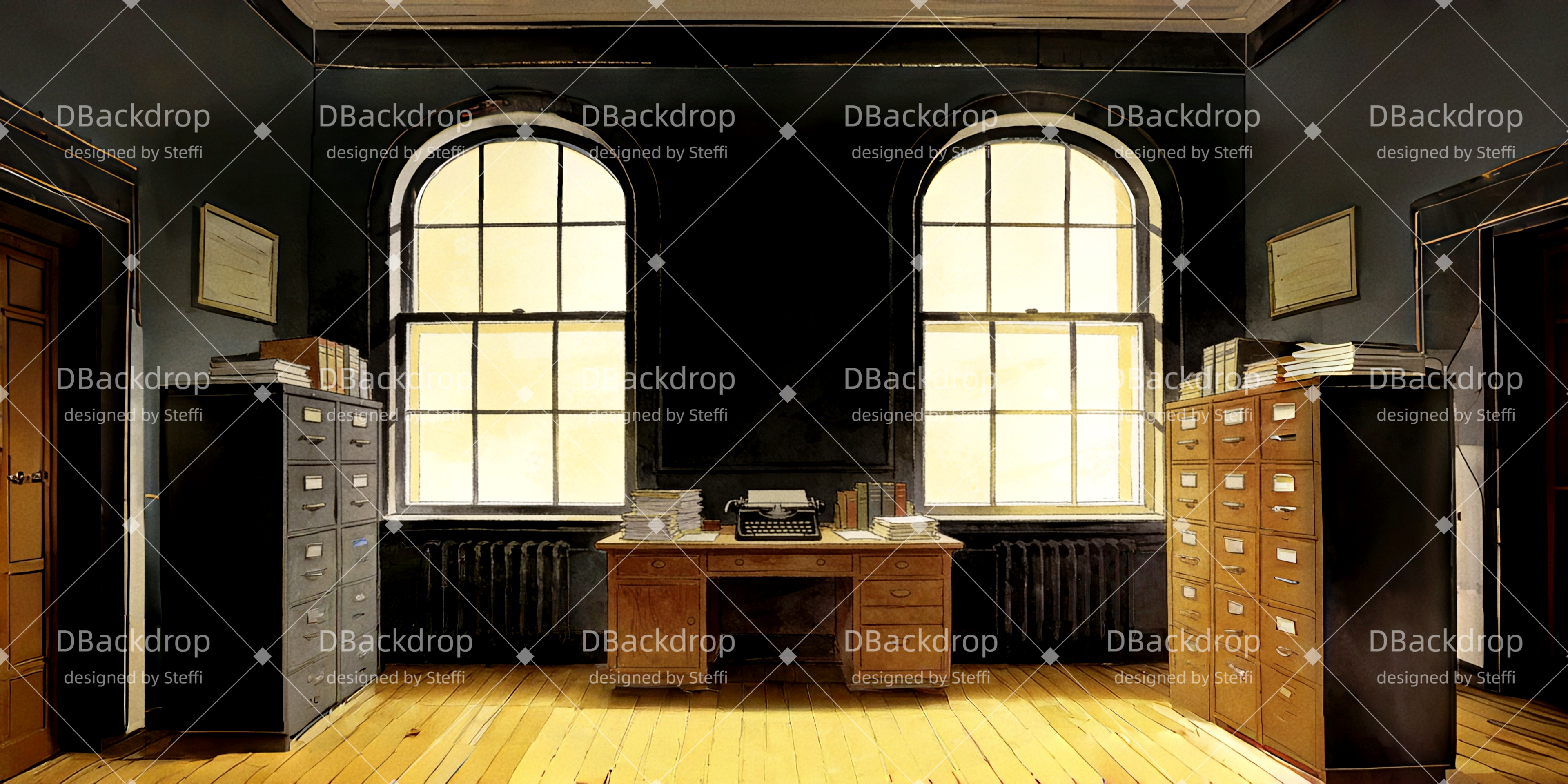 Hintergrund Theater Vorhang Magazinbüro Backdrops Theater CSH63-T13