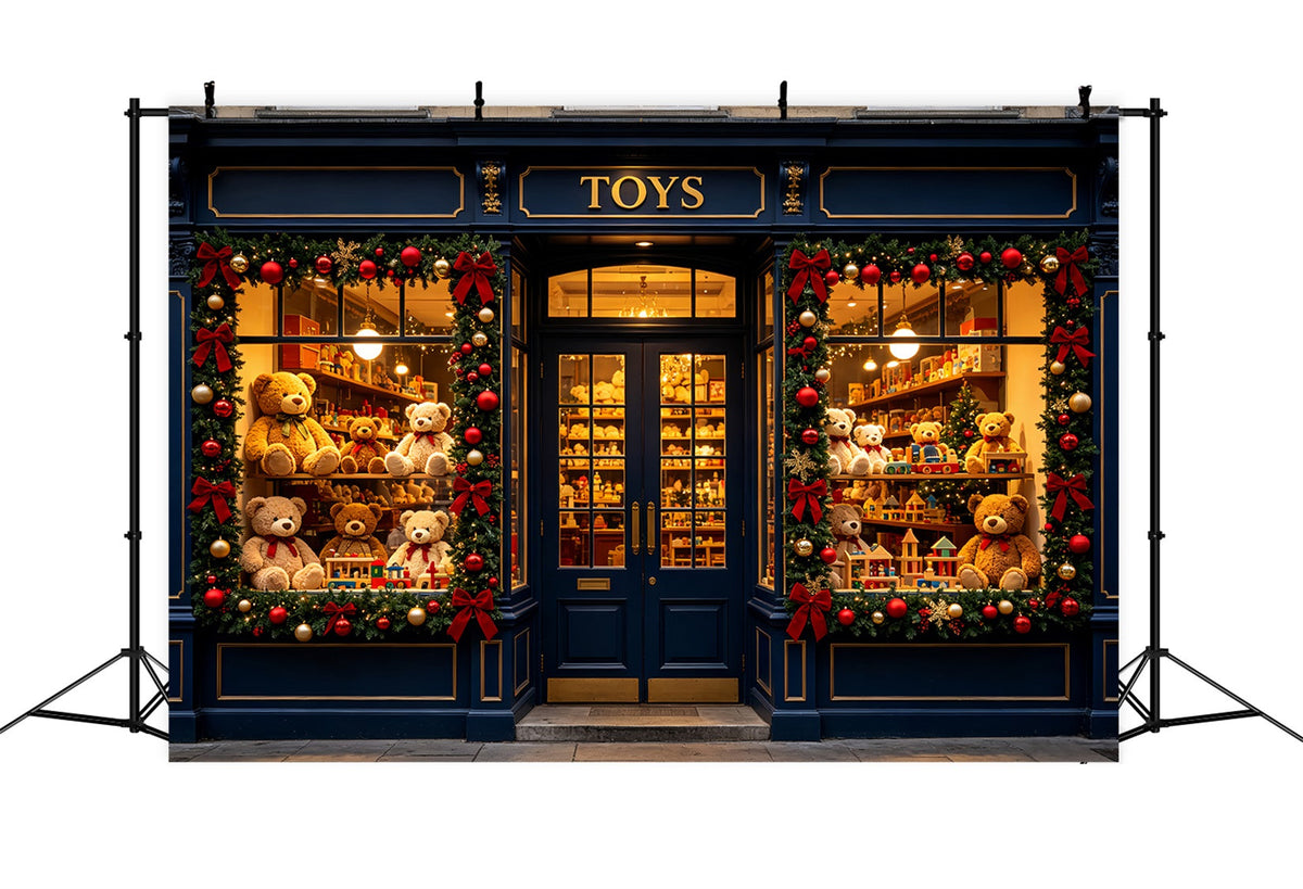 Kulisse Für Die Werkstatt Des Weihnachtsmanns Teddybär-Ausstellung Im Spielzeugladen CSH69-88