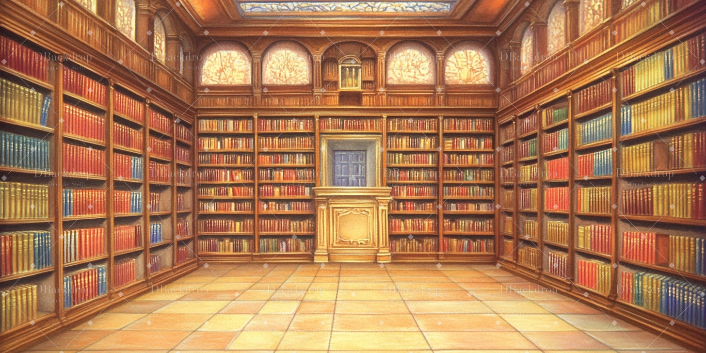 Bühnenbildkulisse „Schlossbibliothek“ Aufführungskulissen CSH59-T25