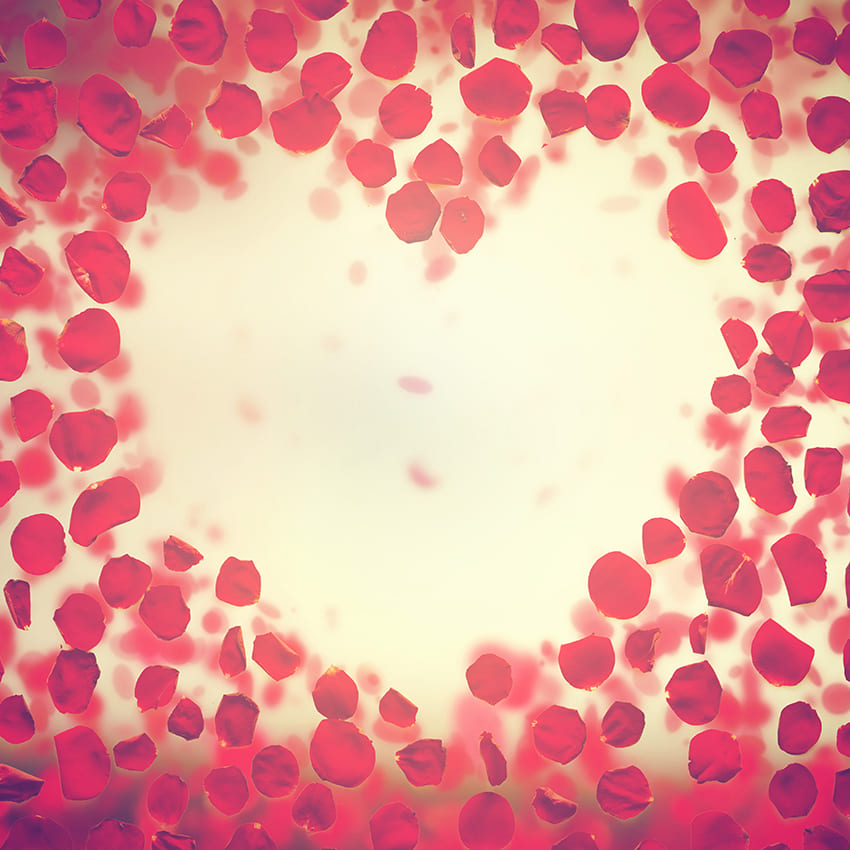 Blumenblätter Liebes-Herz-Valentinsgruß-Hintergrund D1036(NUR 1)