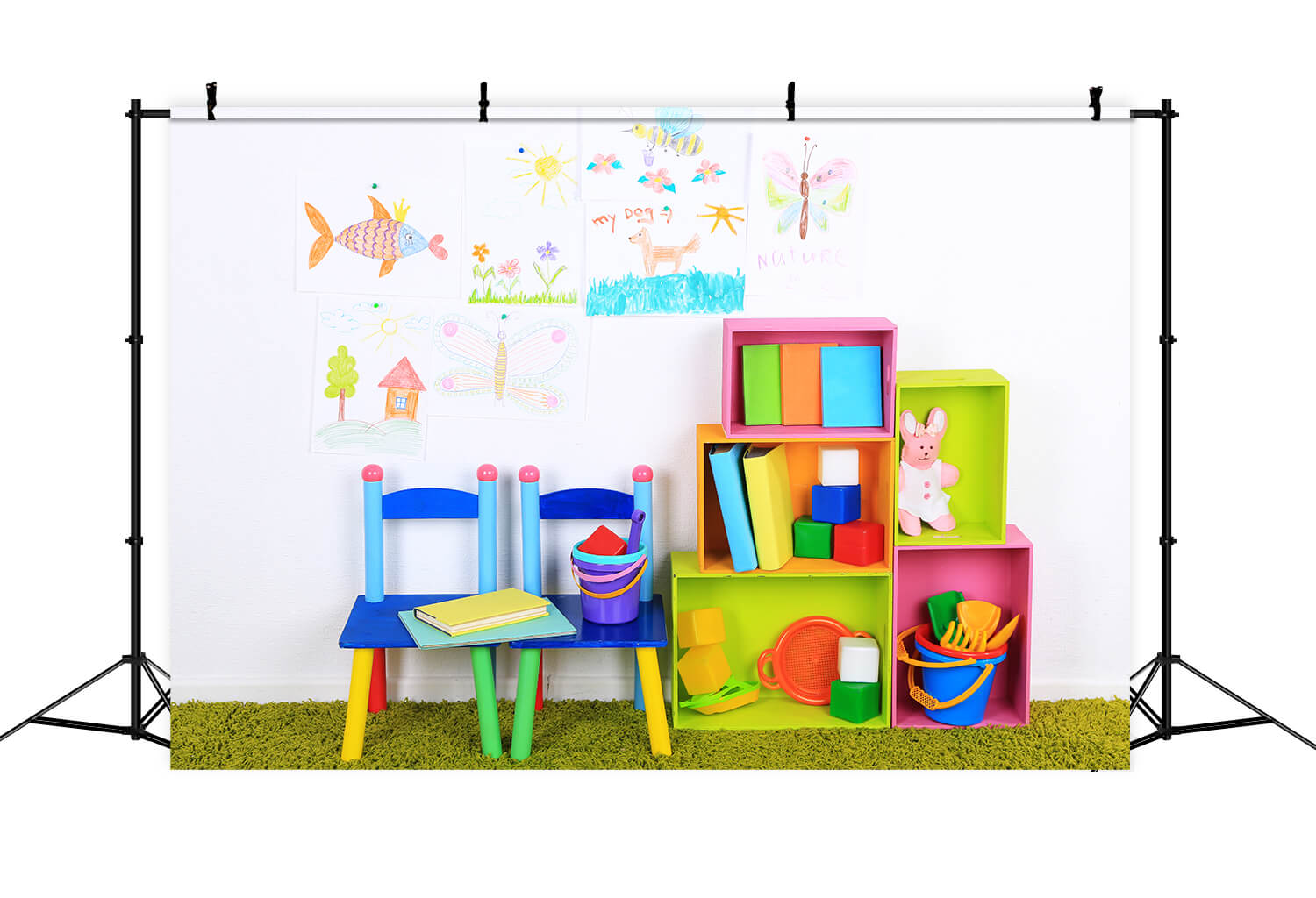 Schule Klassenzimmer Interieur Fotografie Hintergrund DBD7-10
