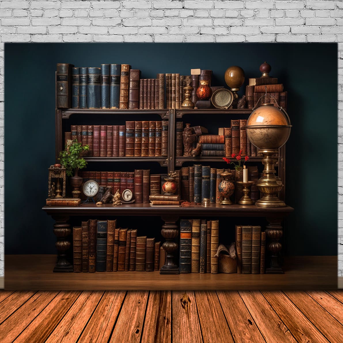 Back to School Bücherregal Klassische Bücher Backdrop DBD7-22