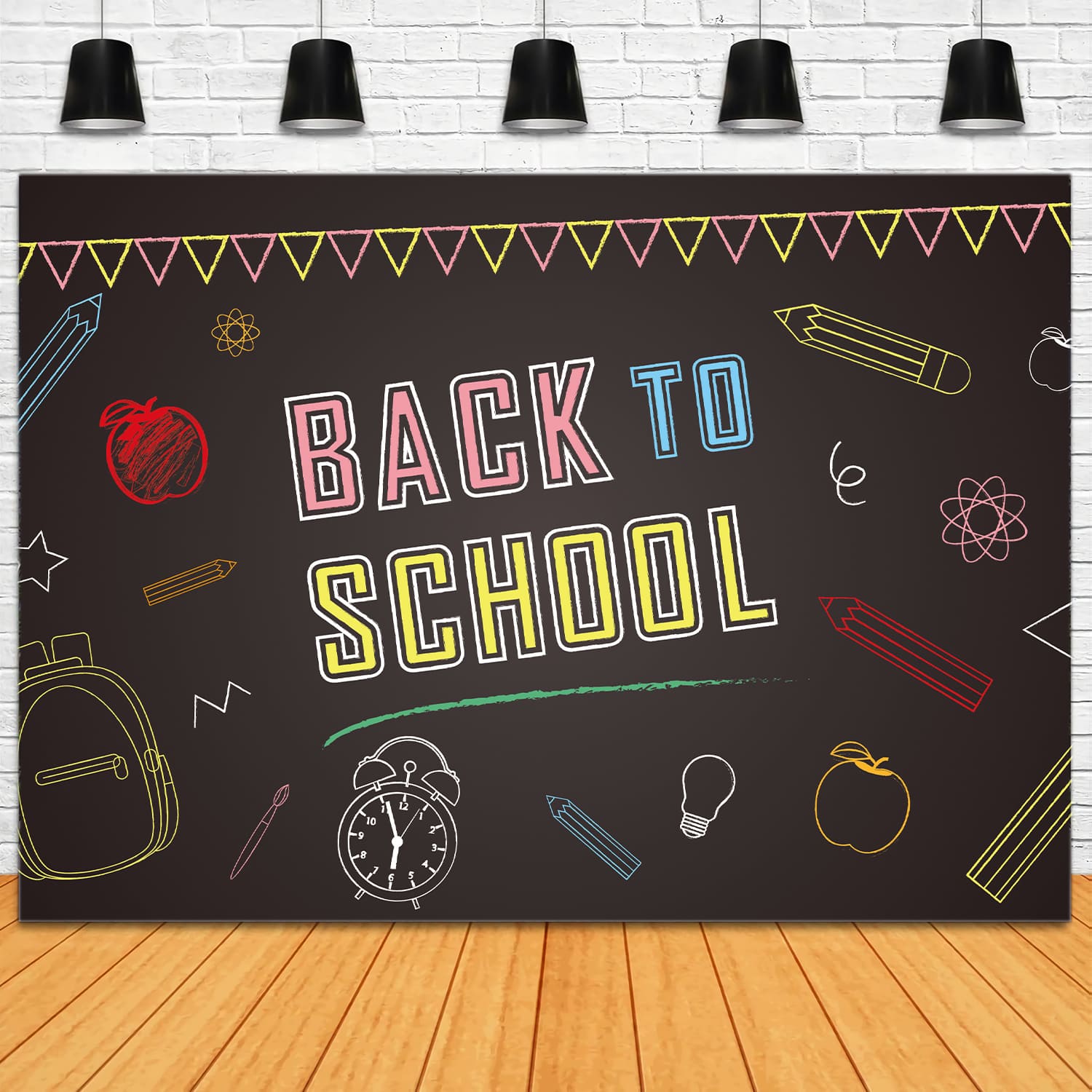 Back to School Schwarzes Brett Zeichnung Hintergrund DBD7-3