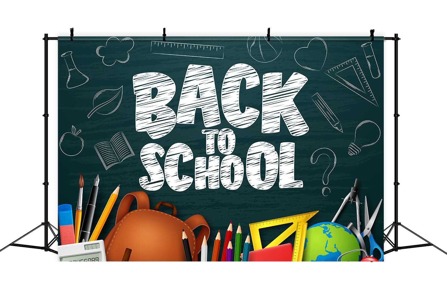 Back to School Kreidetafel Graffiti Fotohintergrund DBD7-4