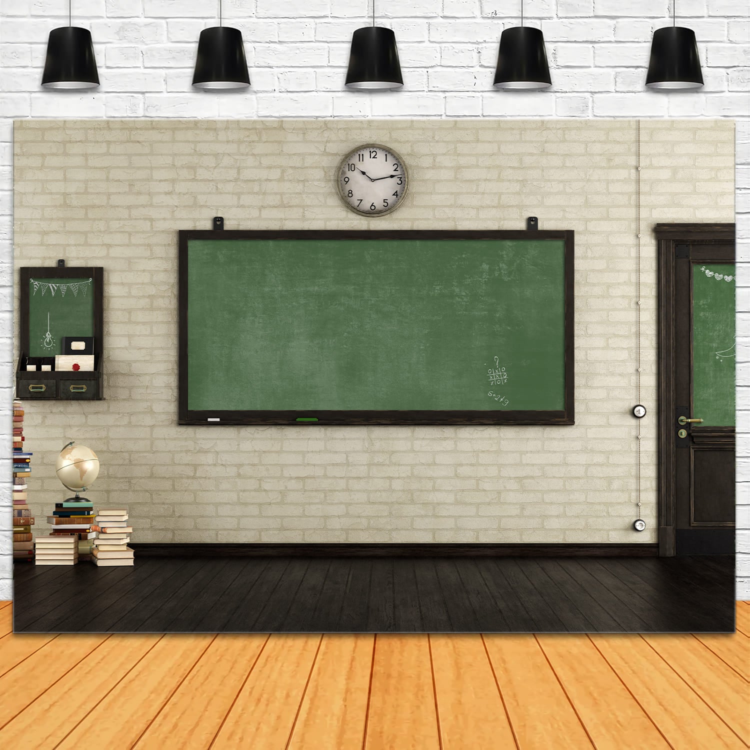Zurück zu Schule Leere Retro-Klassenzimmer Hintergrund DBD7-45