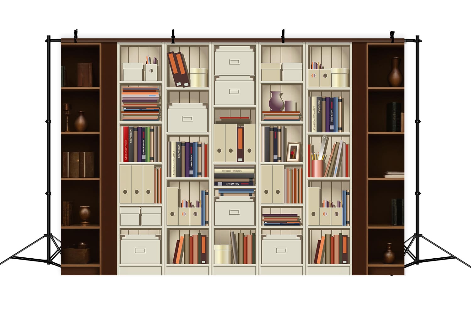 Modernes Bücherregal Back to School Backdrop DBD7-46